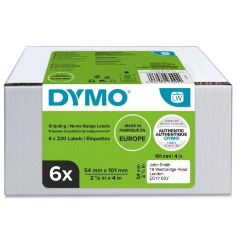 Samolepící etikety Dymo LW 101x54mm jmenovky balíky bílé 1320ks 