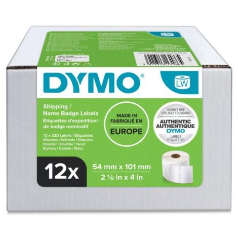 Samolepící etikety Dymo LW 101x54mm jmenovky balíky bílé 2640ks 