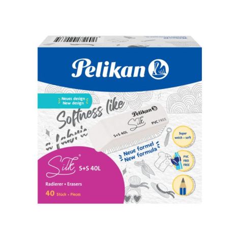 Pryž bez PVC Pelikan S+S 40 L krémová 40 ks