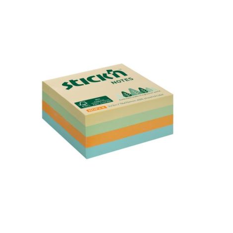 Samolepící bloček Stick`n Hopax 76x76mm luční mix pastelových barev 400 lístků 