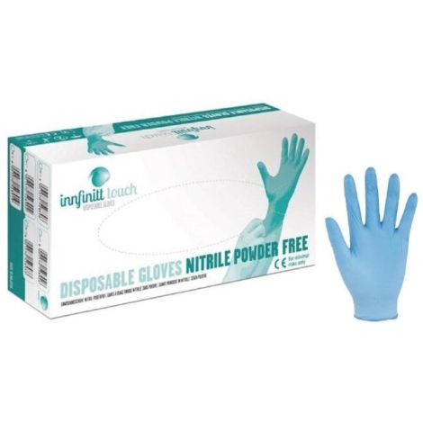 Rukavice jednorázové, nitrilové, nepudrované, modré INFINITT TOUCH vel.10/XL (100 ks)