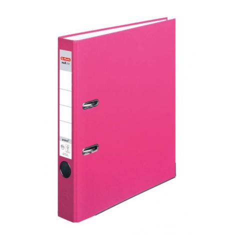 Pořadač pákový Herlitz maX.file Color Blocking poloplastový 5cm indonéská růžová