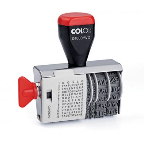 Razítko Colop 04000/WD - 12 slov + datum
