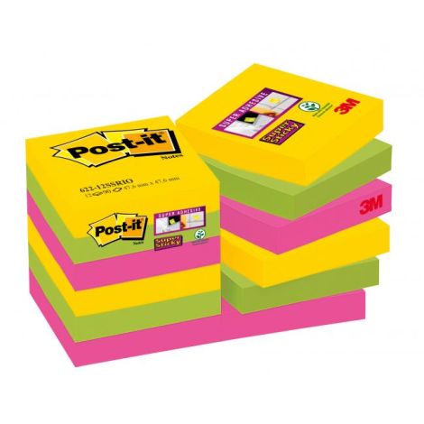 Bločky Post-it Super Sticky Rio DE JANEIRO 47,6x47,6mm