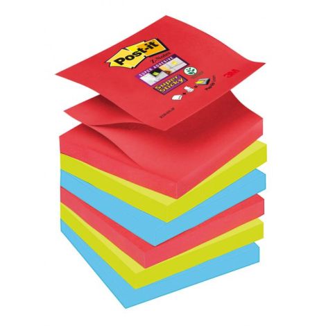 Z-bločky Post-it Super Sticky `Bora Bora` 76x76mm, 6 bločků po 90 lístků
