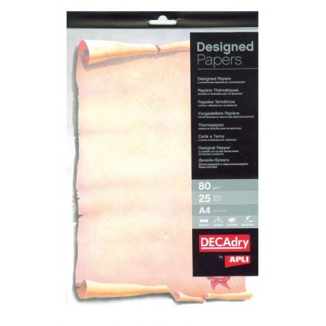 Ilustrační papír Pergamen hnědá, 90 g, 25 archů