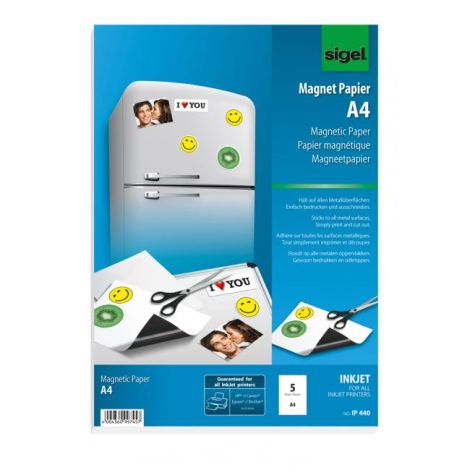 Magnetický papír A4 SIGEL, 5 listů