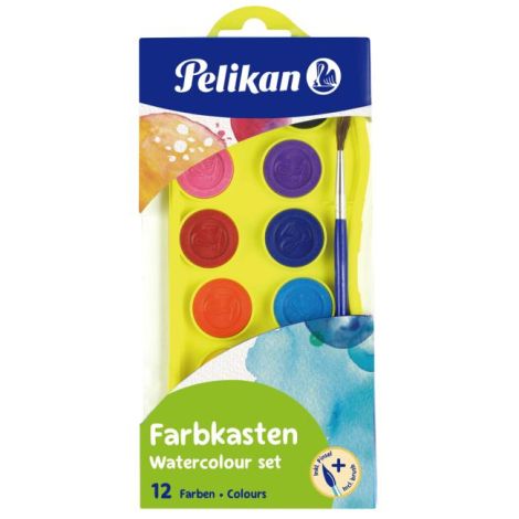 Vodové barvy Pelikan Junior 12 barev + štětec
