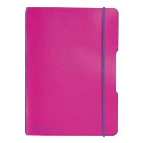 Sešit Herlitz my.book Flex A5 40 listů čtverečkovaný PP růžový