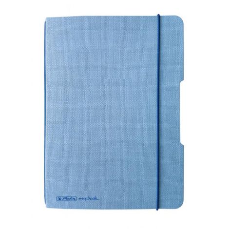 Sešit Herlitz my.book Flex A6 40 listů čtverečkovaný světle modrý lněný