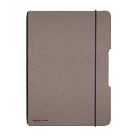 Sešit Herlitz my.book Flex A4 40 listů čtverečkovaný šedohnědá koženka
