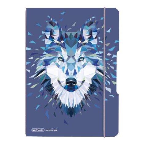 Sešit Herlitz my.book Flex Wild Animals A5 40 listů čtverečkovaný PP vlk