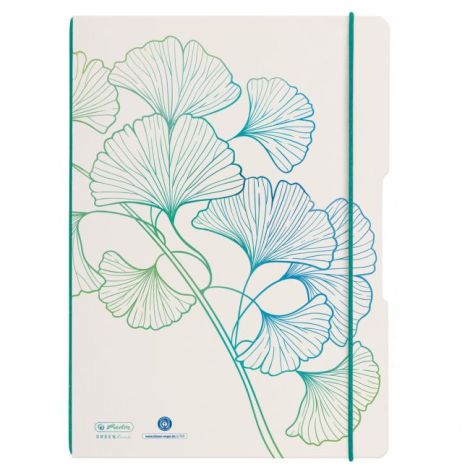 Sešit Herlitz my.book Flex Greenline Ginko A4 2x40 listů linkovaný čtverečkovaný PP