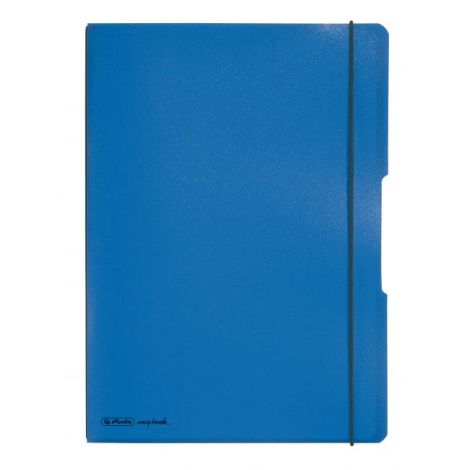 Sešit Herlitz my.book Flex A4 2x40 listů linkovaný čtverečkovaný PP modrý