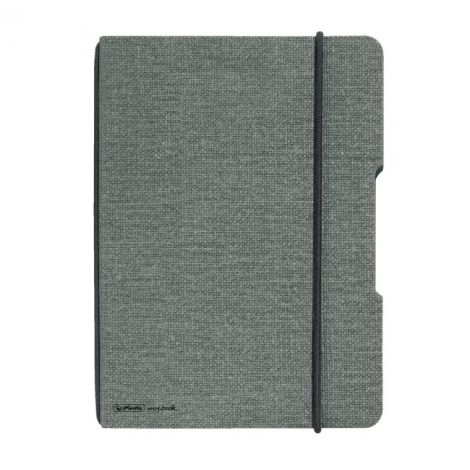 Sešit Herlitz my.book Flex A4 40 listů čtverečkovaný šedý lněný