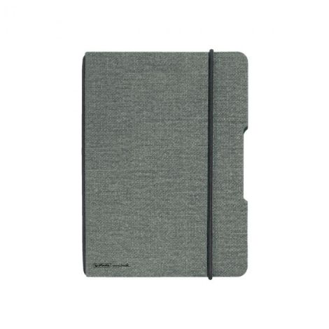 Sešit Herlitz my.book Flex A5 40 listů čtverečkovaný šedý lněný