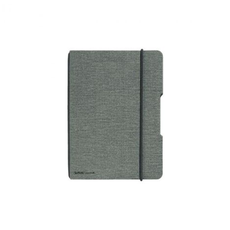Sešit Herlitz my.book Flex A6 40 listů čtverečkovaný šedý lněný