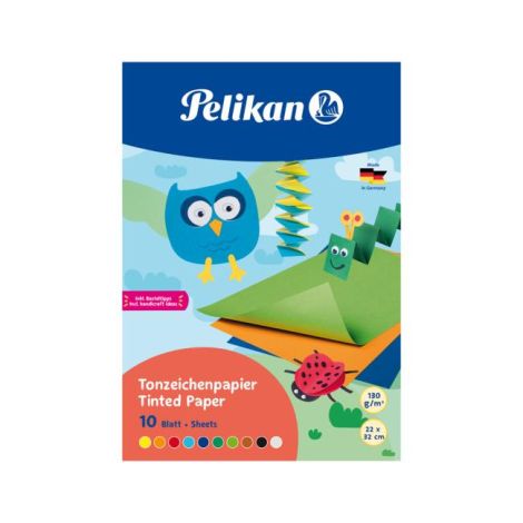 Barevný papír Pelikan 10ks 33x23cm mix barev