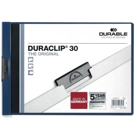 Obal s klipem A4 na šířku DURACLIP Original modrý