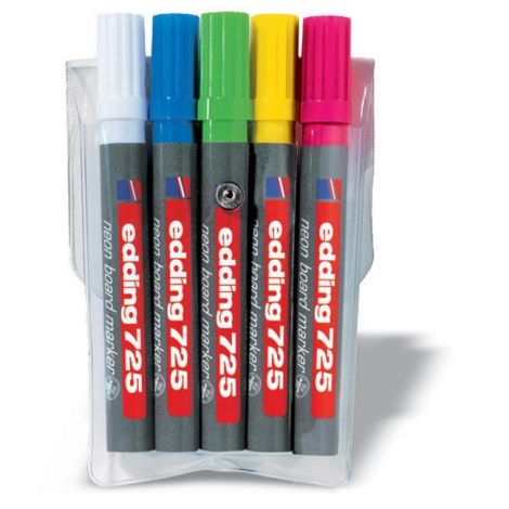 Sada popisovačů na tabule edding 725/5S neon