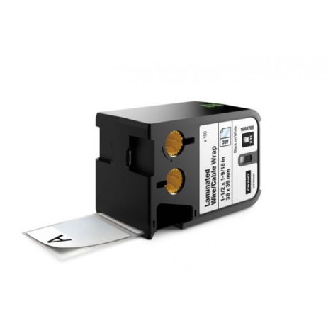 Laminované štítky Dymo XTL 38x39 mm bílá/černá