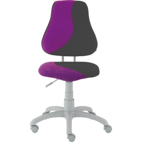 Dětská rostoucí židle FUXO S-LINE fialovo/šedá (Suedine)
