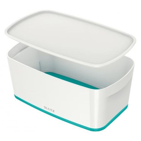 Úložný box s víkem Leitz MyBox, velikost S bílá/ledově modrá