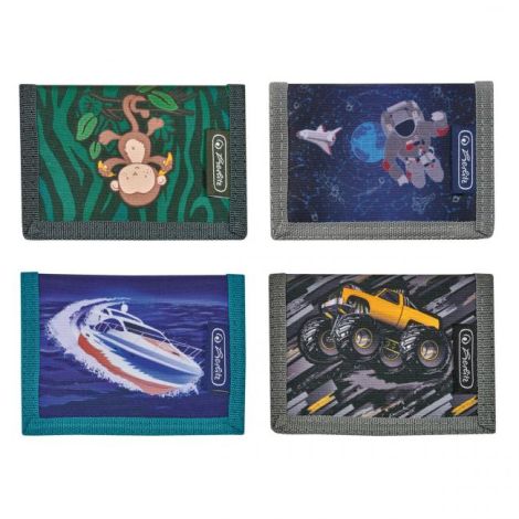 Peněženka Herlitz 11,5x8x2cm mix Oceánie Vesmír Monster truck Opice
