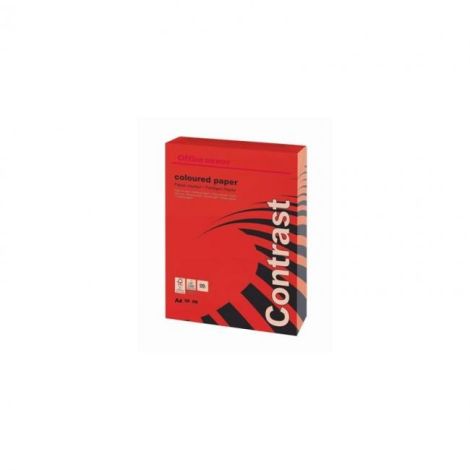 Barevný papír Office Depot Contrast intenzivní červená, A4, 120g