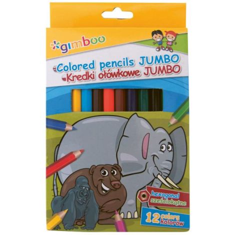 Barvičky Gimboo Jumbo šestihranné 12 ks