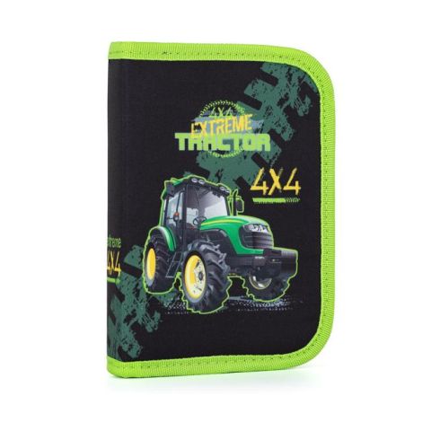 Penál Karton PP 1 zipový prázdný 2-klopý Traktor