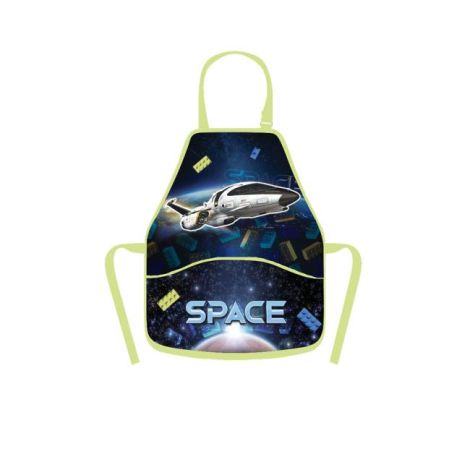 Dětská zástěra Karton PP 15x25x1,5cm Space