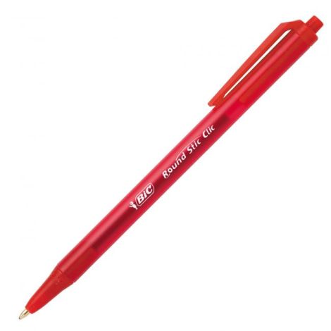 Kuličkové pero BIC Round Stic Clic červené