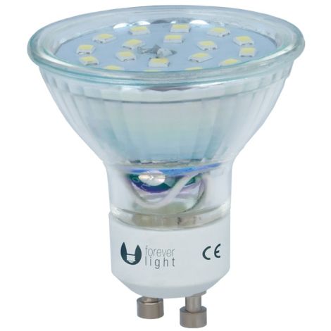 LED žárovka GU10, 4,5W, 230V, 3000K, bílá teplá