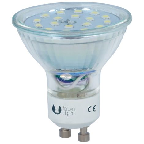 LED žárovka GU10, 4,5W, 230V, 6000K, bílá studená