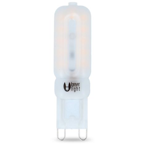 LED žárovka G9, 5W, 230V, 3000K, bílá teplá mléčná