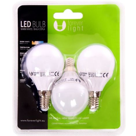LED žárovka E14, SET 3x6,5W, 3000K