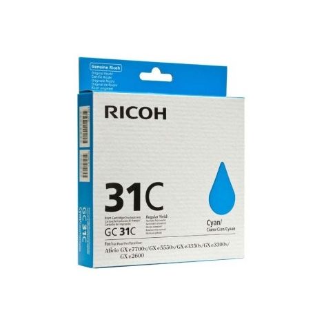 Cartridge Ricoh GC31C, 405689, azurová (cyan), originál