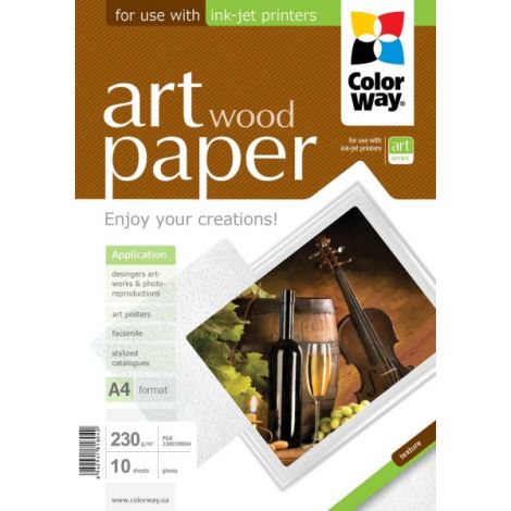 Fotopapír - A4 / 230g - lesklý, textura dřevo, 10 ks v balení