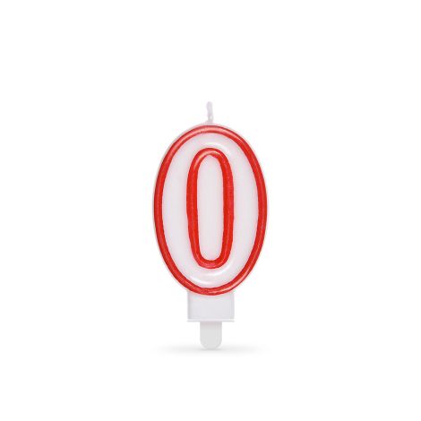 Číslová svíčka se stojánkem "0" 75mm [1 ks]
