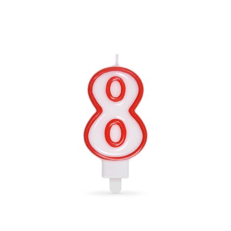 Číslová svíčka se stojánkem "8" 75mm [1 ks]