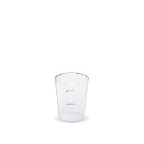 Sklenička krystal (PS) Ø43mm 2cl/4cl [10 ks]