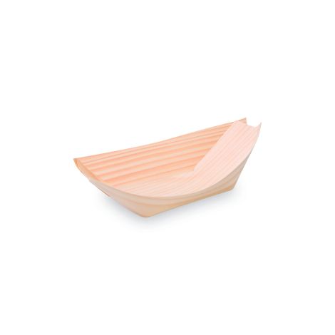 Fingerfood miska (dřevěná FSC 100%) lodička 13 x 8 cm [100 ks]