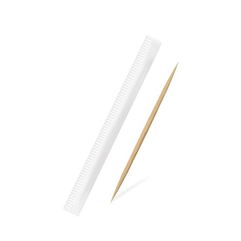 Spáradlo (dřevěné FSC 100%) Ø2 x 65 mm jednotlivě baleno v papíře [1000 ks]