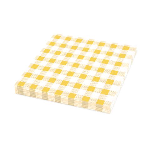 Ubrousek (PAP FSC Mix) 1vrstvý Karo žlutý 33 x 33 cm [100 ks]