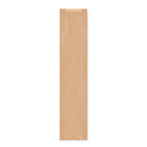 Papírová kapsa s bočním skladem hnědá 12+5 x 59 cm `Baguette` [1000 ks]