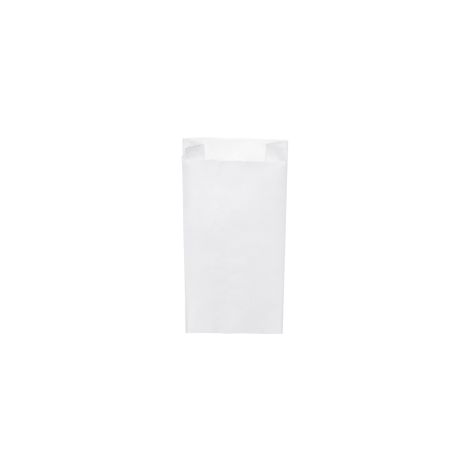 Papírová kapsa s bočním skladem bílá 10+5 x 22 cm `0,5kg` [1000 ks]