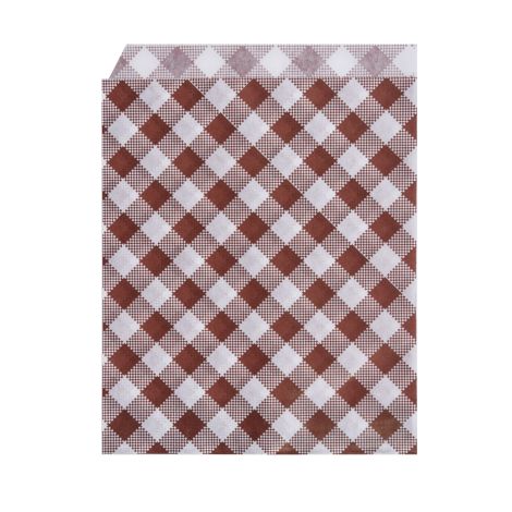 Papírový sáček Karo 19 x 14 cm na burger/kebap [500 ks]