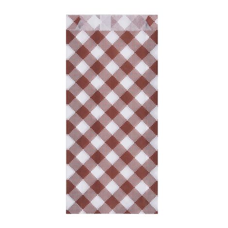 Papírový sáček Karo 9+2,5 x 20 cm na párek v rohlíku [300 ks]