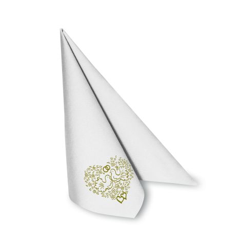 Ubrousek (PAP-Airlaid) PREMIUM Svatba 40 x 40 cm [50 ks]
